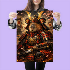 Capybara shogun in lacquered armor poster 3