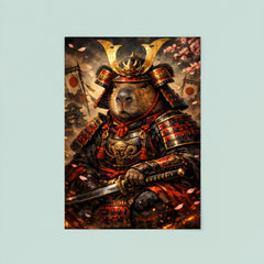 Capybara shogun in lacquered armor poster 8