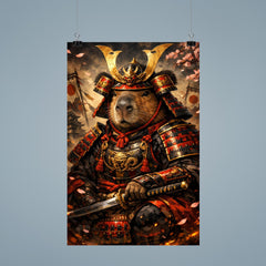 Capybara shogun in lacquered armor poster 9