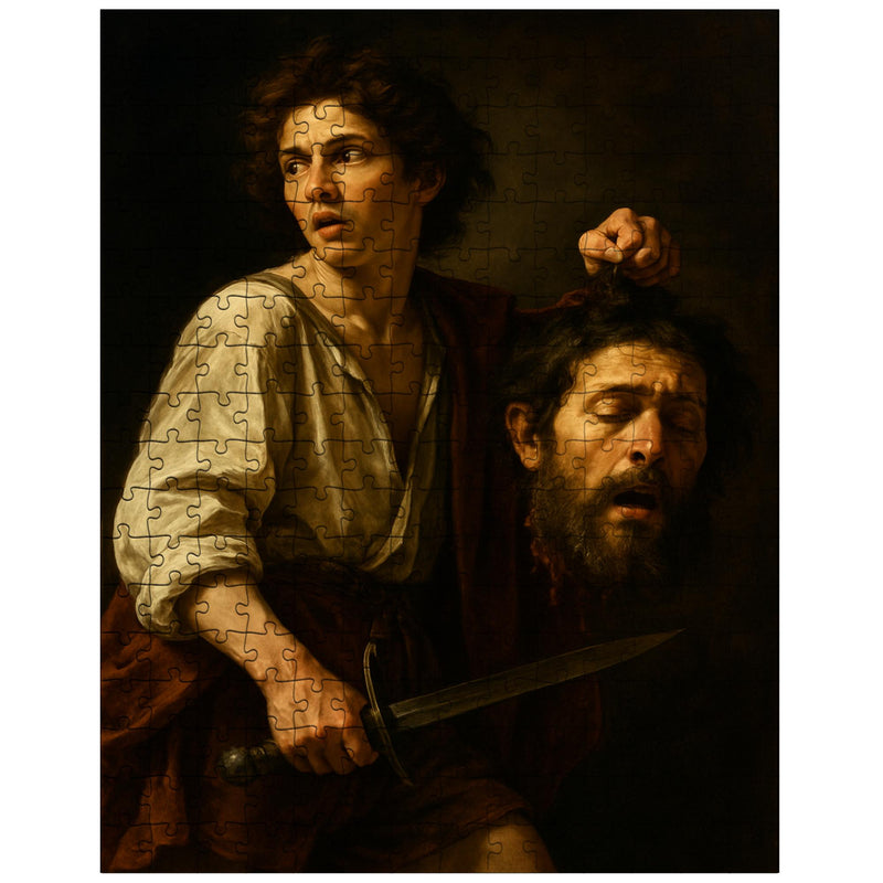 Caravaggio fugitive with severed Goliath jigsaw puzzle