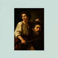 Caravaggio fugitive with severed Goliath poster 8