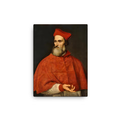 Cardinal Pietro Bembo canvas print on a plain backdrop in size 12"x16".