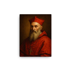 Cardinal Pietro Bembo canvas print on a plain backdrop in size 12"x16".