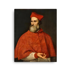Cardinal Pietro Bembo canvas print on a plain backdrop in size 16"x20".