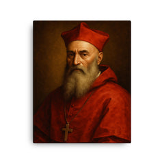 Cardinal Pietro Bembo canvas print on a plain backdrop in size 16"x20".