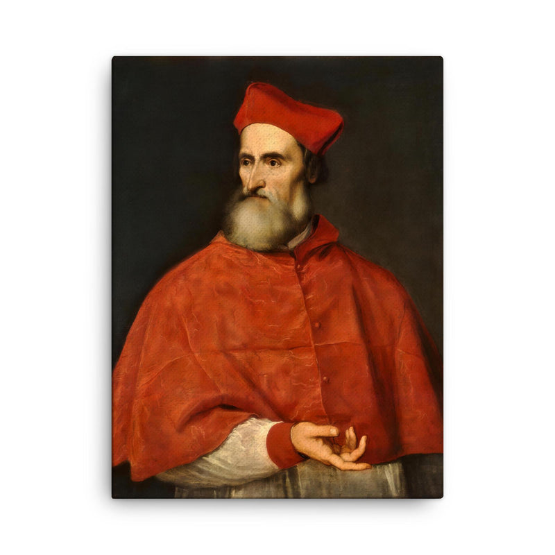 Cardinal Pietro Bembo canvas print on a plain backdrop in size 18