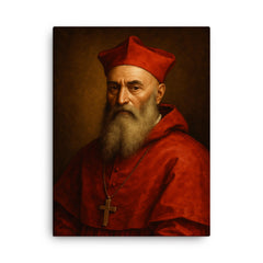 Cardinal Pietro Bembo canvas print on a plain backdrop in size 18"x24".