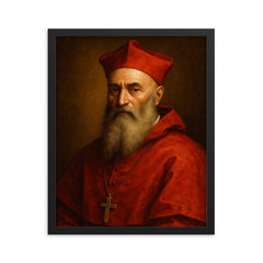 Cardinal Pietro Bembo framed print on a plain backdrop in size 16"x20".