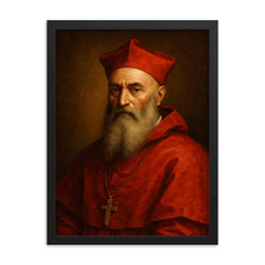 Cardinal Pietro Bembo framed print on a plain backdrop in size 18"x24".