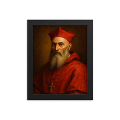 Cardinal Pietro Bembo framed print on a plain backdrop in size 8"x10".