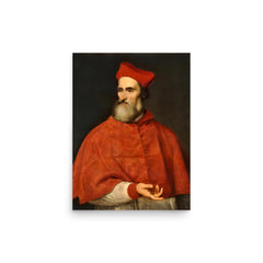 Cardinal Pietro Bembo poster on a plain backdrop in size 12"x16".