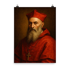 Cardinal Pietro Bembo poster on a plain backdrop in size 8"x10".