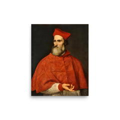 Cardinal Pietro Bembo poster on a plain backdrop in size 8"x10".