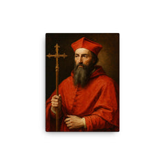 Cardinal Reginald Pole canvas print on a plain backdrop in size 12"x16".
