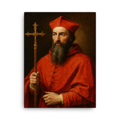 Cardinal Reginald Pole canvas print on a plain backdrop in size 18"x24".
