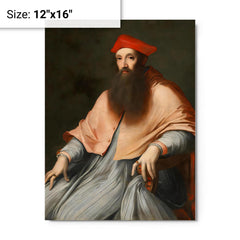 Cardinal Reginald Pole metal print on a plain backdrop in size 12"x16".