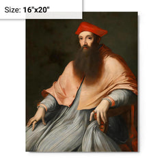 Cardinal Reginald Pole metal print on a plain backdrop in size 16"x20".