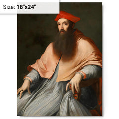 Cardinal Reginald Pole metal print on a plain backdrop in size 18"x24".