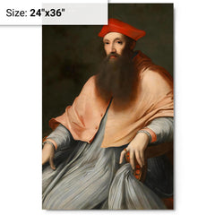 Cardinal Reginald Pole metal print on a plain backdrop in size 24"x36".