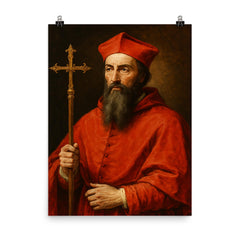 Cardinal Reginald Pole poster on a plain backdrop in size 8"x10".