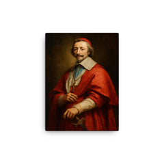 Cardinal Richelieu canvas print on a plain backdrop in size 12"x16".