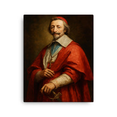Cardinal Richelieu canvas print on a plain backdrop in size 16"x20".