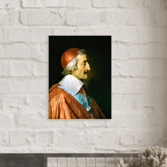 Cardinal Richelieu metal print mockup
