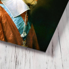 Cardinal Richelieu metal print mockup