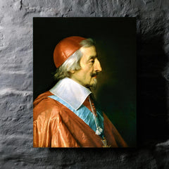 Cardinal Richelieu metal print mockup