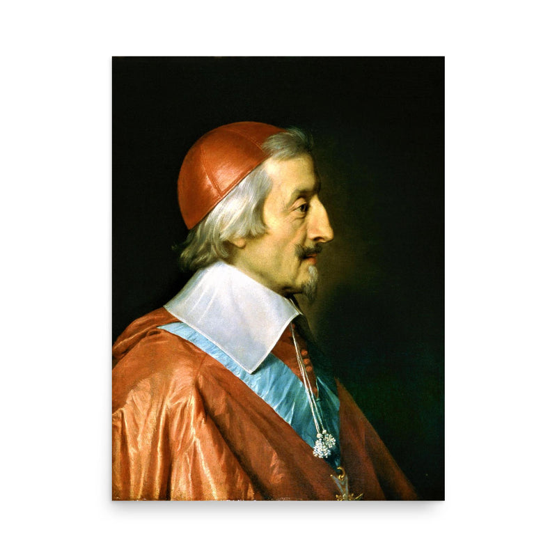 Cardinal Richelieu poster on a plain backdrop in size 18