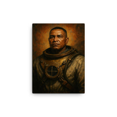 Carl Brashear canvas print on a plain backdrop in size 12"x16".