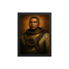 Carl Brashear framed print on a plain backdrop in size 12"x16".
