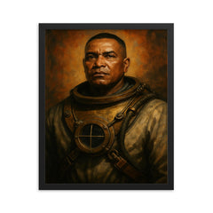 Carl Brashear framed print on a plain backdrop in size 16"x20".