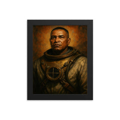 Carl Brashear framed print on a plain backdrop in size 8"x10".