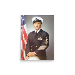 Carl Brashear poster on a plain backdrop in size 12"x16".