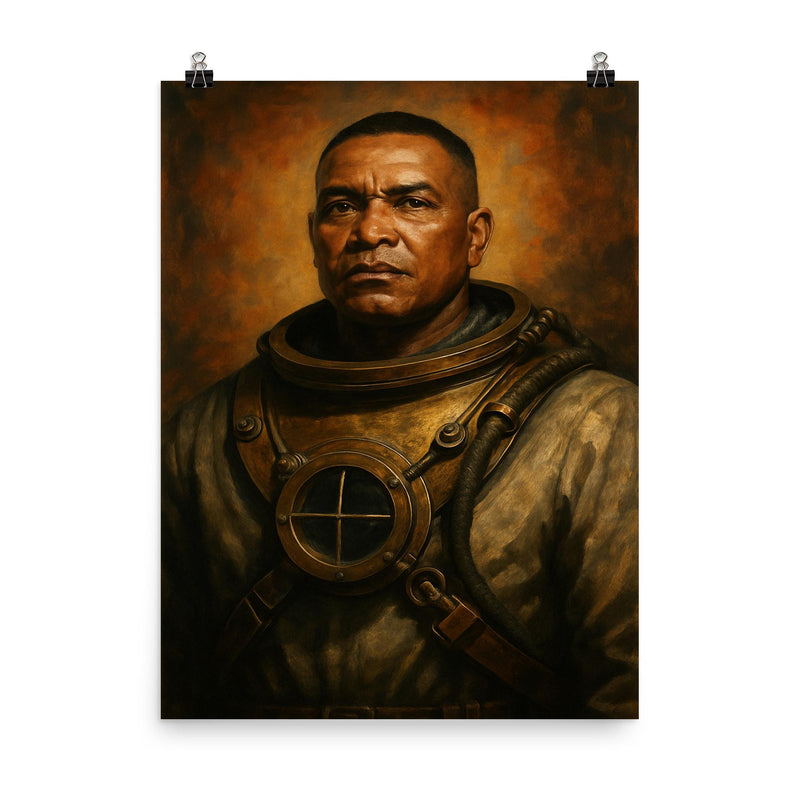 Carl Brashear poster on a plain backdrop in size 8