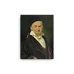 Carl Friedrich Gauss canvas print on a plain backdrop in size 12"x16".