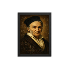 Carl Friedrich Gauss framed print on a plain backdrop in size 12"x16".