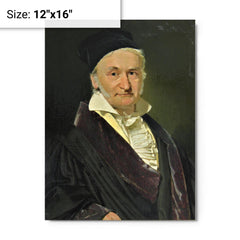 Carl Friedrich Gauss metal print on a plain backdrop in size 12"x16".