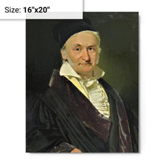 Carl Friedrich Gauss metal print on a plain backdrop in size 16"x20".