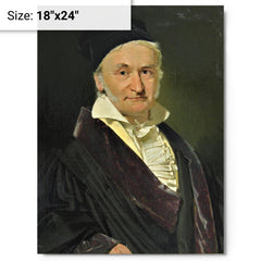 Carl Friedrich Gauss metal print on a plain backdrop in size 18"x24".