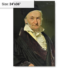 Carl Friedrich Gauss metal print on a plain backdrop in size 24"x36".