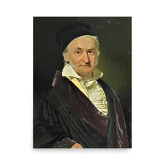 Carl Friedrich Gauss poster on a plain backdrop in size 18"x24".