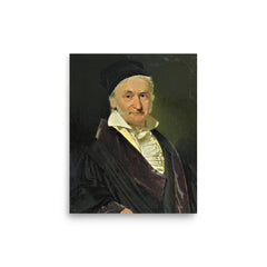 Carl Friedrich Gauss poster on a plain backdrop in size 8"x10".