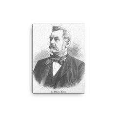 Carl Friedrich Wilhelm Jordan canvas print on a plain backdrop in size 12"x16".