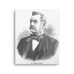 Carl Friedrich Wilhelm Jordan canvas print on a plain backdrop in size 16"x20".