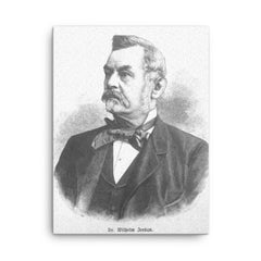 Carl Friedrich Wilhelm Jordan canvas print on a plain backdrop in size 18"x24".