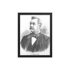 Carl Friedrich Wilhelm Jordan framed print on a plain backdrop in size 12"x16".