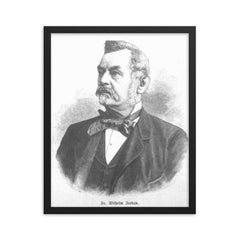 Carl Friedrich Wilhelm Jordan framed print on a plain backdrop in size 16"x20".