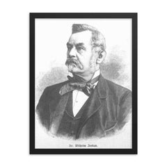 Carl Friedrich Wilhelm Jordan framed print on a plain backdrop in size 18"x24".